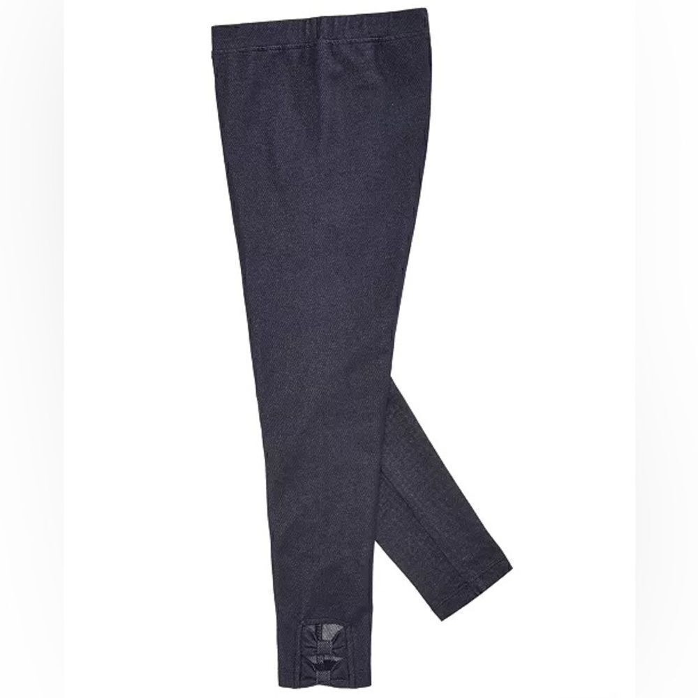 5/25 - Buy 5 for $25 Girls’ Dark Denim Bow Leggings – Size Large – NWT - Picture 2 of 2